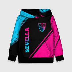 Толстовка-худи детская Sevilla - neon gradient: надпись, символ, цвет: 3D-черный