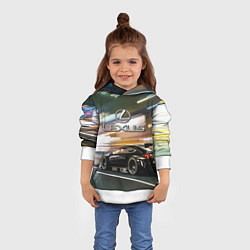 Толстовка-худи детская Lexus - скорость режим, цвет: 3D-белый — фото 2
