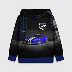 Толстовка-худи детская Dodge Viper SRT GTS, цвет: 3D-синий