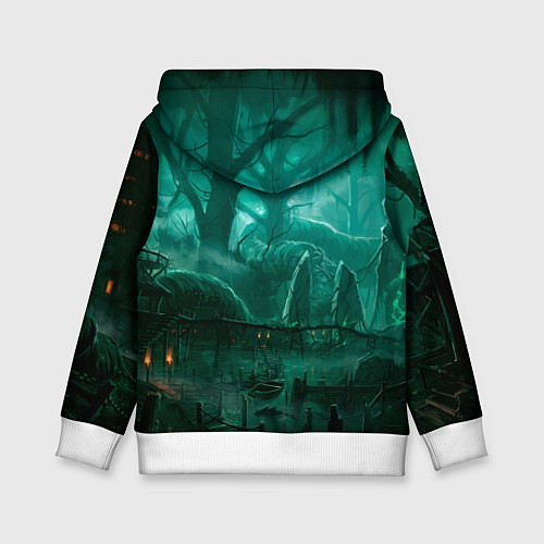 Детская толстовка Причал у болота / 3D-Белый – фото 2