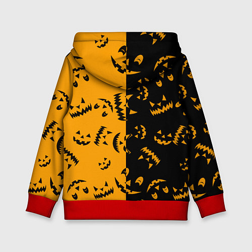 Детская толстовка Тыква на Хэллоуин / 3D-Красный – фото 2