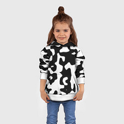 Толстовка-худи детская Камуфляж Cowskin крупный, цвет: 3D-белый — фото 2