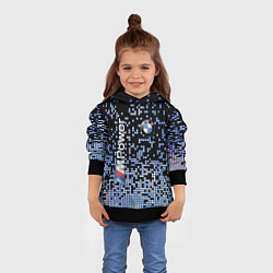 Толстовка-худи детская BMW - M Power - pattern, цвет: 3D-черный — фото 2