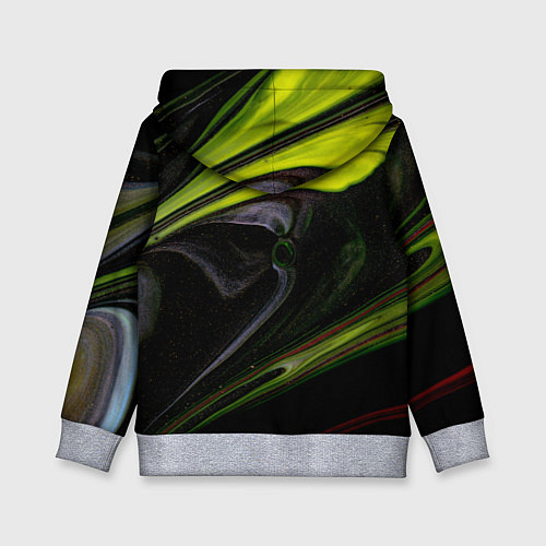 Детская толстовка Зелёный песок в темноте / 3D-Меланж – фото 2