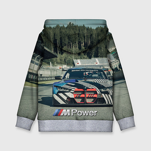 Детская толстовка BMW M Power - Motorsport - Racing team / 3D-Меланж – фото 2