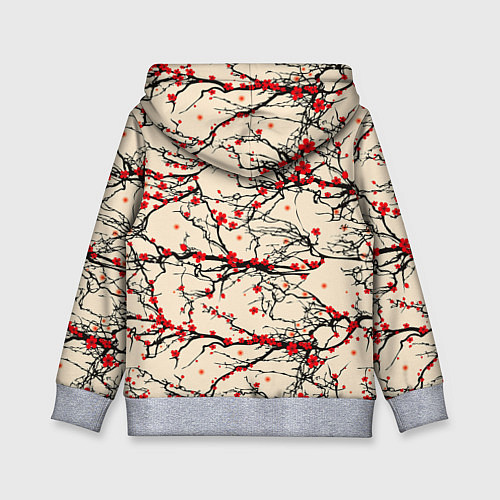 Детская толстовка Sakura flowers / 3D-Меланж – фото 2
