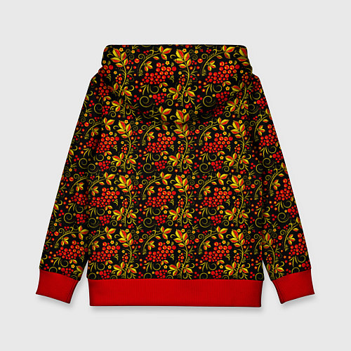 Детская толстовка Хохлома - красная рябина / 3D-Красный – фото 2