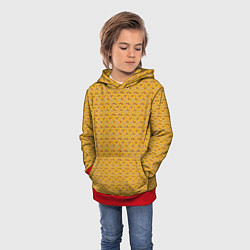 Толстовка-худи детская Паттерн с утятами, цвет: 3D-красный — фото 2