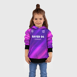 Толстовка-худи детская Bayer 04 legendary sport grunge, цвет: 3D-черный — фото 2