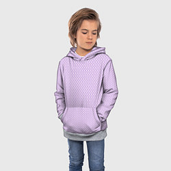 Толстовка-худи детская Вязаное полотно - Розовое, цвет: 3D-меланж — фото 2