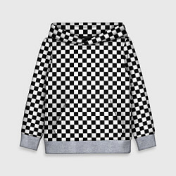 Толстовка-худи детская Шахматное пано, цвет: 3D-меланж