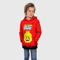 Толстовка-худи детская Олег Lego, цвет: 3D-черный — фото 2