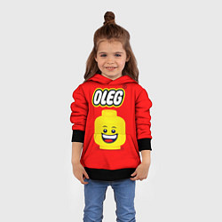 Толстовка-худи детская Олег Lego, цвет: 3D-черный — фото 2