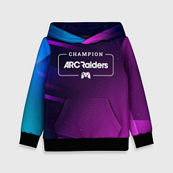 Толстовка-худи детская ARC Raiders gaming champion: рамка с лого и джойст, цвет: 3D-черный