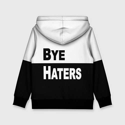 Детская толстовка Hi haters - Bye haters / 3D-Черный – фото 2