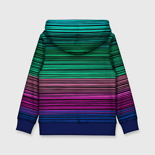 Детская толстовка Разноцветные неоновые шелковые нити / 3D-Синий – фото 2
