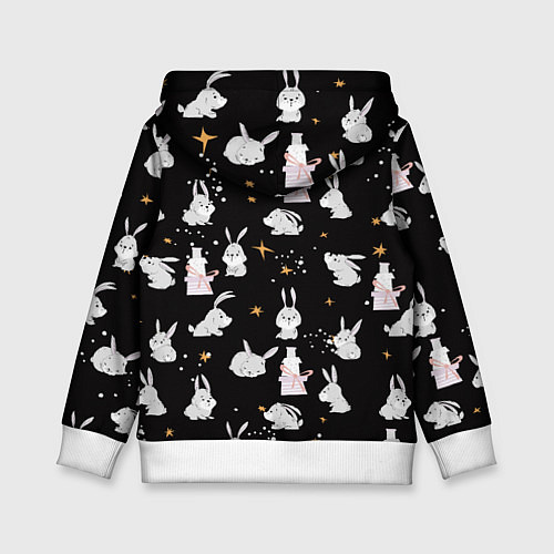 Детская толстовка Звездочки и крольчата / 3D-Белый – фото 2