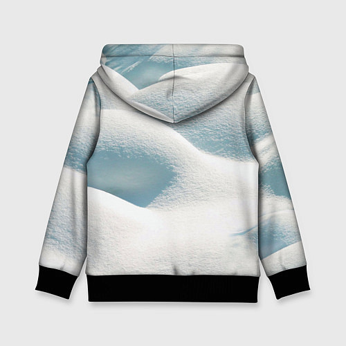 Детская толстовка Новогодний грустный Санта смайл / 3D-Черный – фото 2