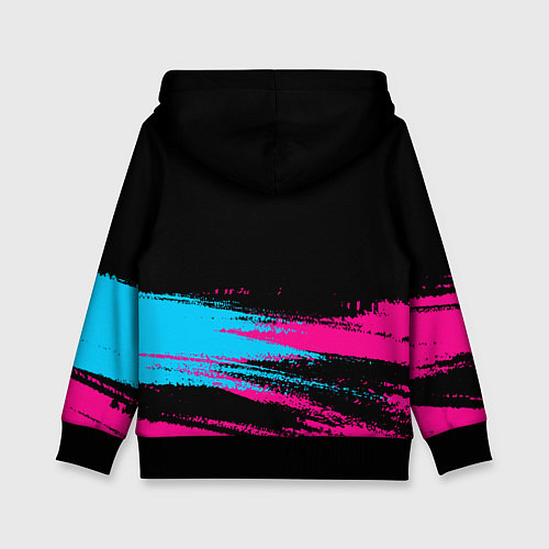 Детская толстовка PSG - neon gradient: символ сверху / 3D-Черный – фото 2