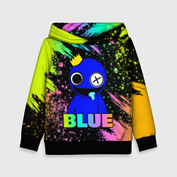 Толстовка-худи детская Rainbow Friends - Blue, цвет: 3D-черный
