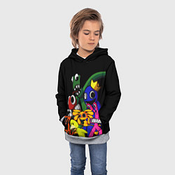 Толстовка-худи детская Персонажи из радужных друзей, цвет: 3D-меланж — фото 2