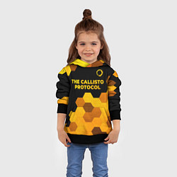 Толстовка-худи детская The Callisto Protocol - gold gradient: символ свер, цвет: 3D-черный — фото 2