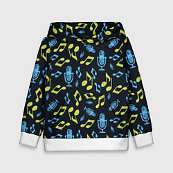 Детская толстовка Микрофон и ноты