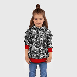 Толстовка-худи детская JDM Pattern, цвет: 3D-красный — фото 2