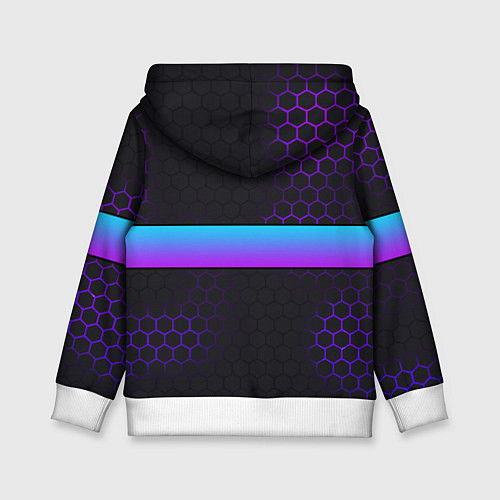 Детская толстовка Макс всегда прав - неоновые соты / 3D-Белый – фото 2