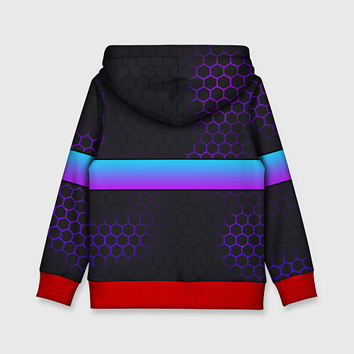 Детская толстовка Макс всегда прав - неоновые соты / 3D-Красный – фото 2