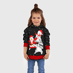 Толстовка-худи детская Герои нового года дэбуют, цвет: 3D-красный — фото 2