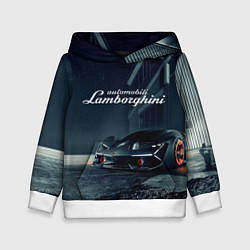 Толстовка-худи детская Lamborghini - power - Italy, цвет: 3D-белый
