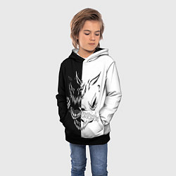 Толстовка-худи детская Drain Face ZXC, цвет: 3D-черный — фото 2