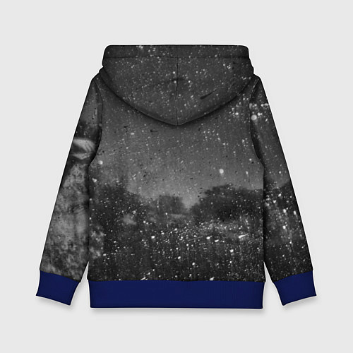 Детская толстовка Абстрактная тьма и следы белой краски / 3D-Синий – фото 2