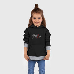 Толстовка-худи детская Stray Kids white logo, цвет: 3D-меланж — фото 2