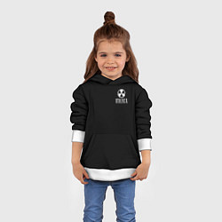 Толстовка-худи детская STALKER лого, цвет: 3D-белый — фото 2