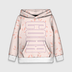 Детская толстовка Соня по-вертикали с розовым фоном
