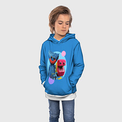 Толстовка-худи детская Poppy Playtime Хагги Вагги и Бокси Бу, цвет: 3D-белый — фото 2
