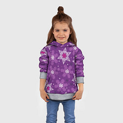 Толстовка-худи детская Violet snow, цвет: 3D-меланж — фото 2
