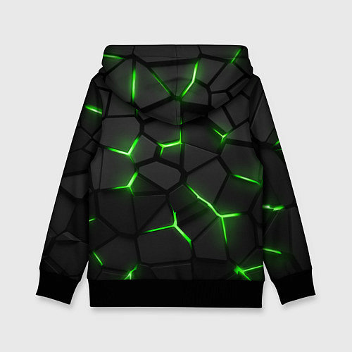 Детская толстовка Razer neon logo / 3D-Черный – фото 2