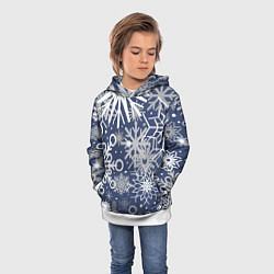 Толстовка-худи детская Волшебный снегопад, цвет: 3D-белый — фото 2