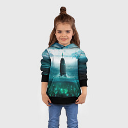 Толстовка-худи детская Биошoк, цвет: 3D-черный — фото 2