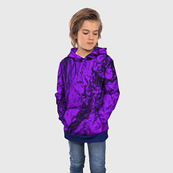 Толстовка-худи детская Фиолетовая фольга, цвет: 3D-синий — фото 2