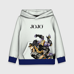 Толстовка-худи детская Стенд Джотаро Куджо Star Platinum, цвет: 3D-синий