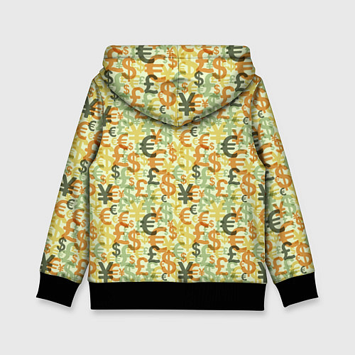 Детская толстовка Денежные знаки / 3D-Черный – фото 2