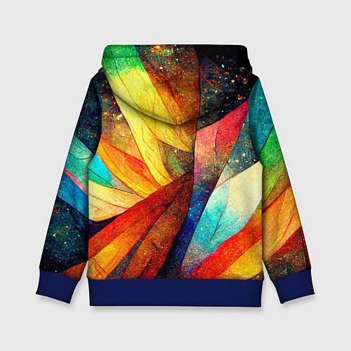 Детская толстовка Радужная абстракция со звездами / 3D-Синий – фото 2