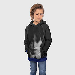 Толстовка-худи детская Симпатичная Уэнсдэй, цвет: 3D-синий — фото 2