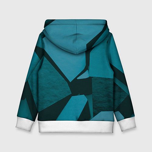 Детская толстовка Синие камни / 3D-Белый – фото 2