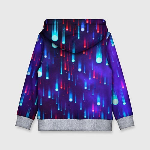 Детская толстовка Neon rain / 3D-Меланж – фото 2