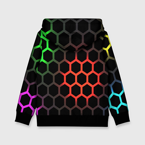 Детская толстовка Gradient hexagon genshin / 3D-Черный – фото 2